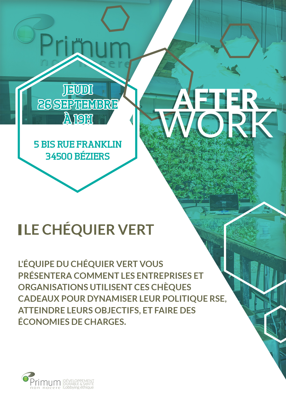 Afterwork : Le chéquier vert